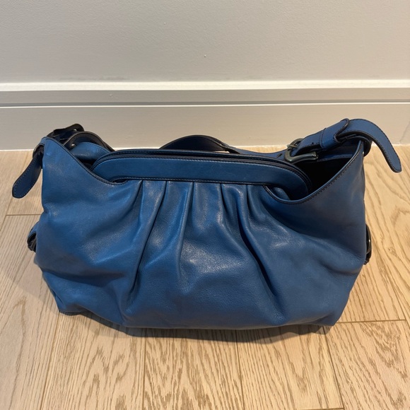 💗FENDI Blue Borse Leather Doctor Hobo Bag Authentic - Picture 2 of 16